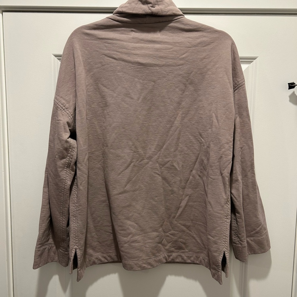 M.M. LaFleur The Harris Fine Terry Sweatshirt in Smokey Taupe Sz M - Picture 7 of 8